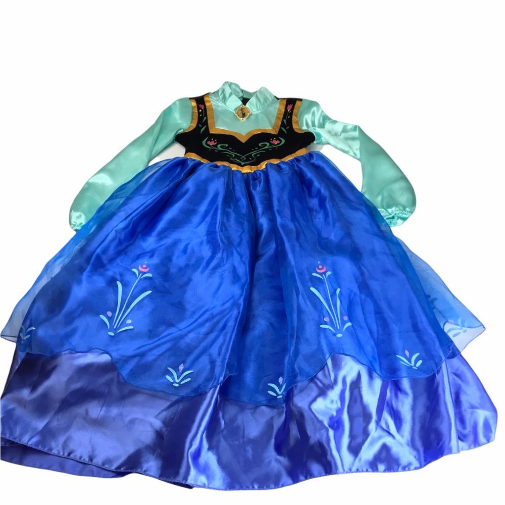 Halloween Costume Girl's Kid / Youth FROZEN Princess Anna Blue Full Tulle Skirt.